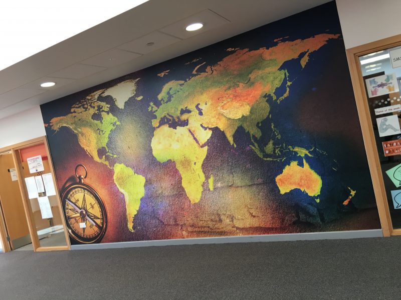 Geography wall wrap HD Wraps UK wall art for schools