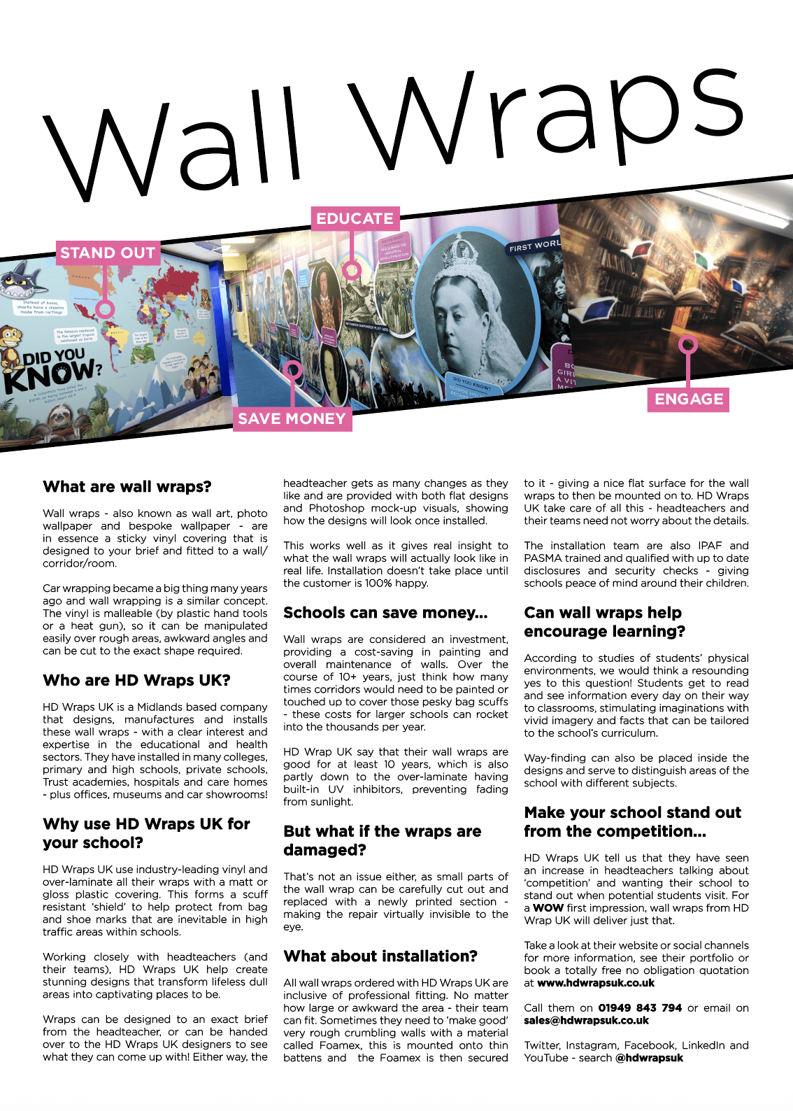 School wall wrap editorial