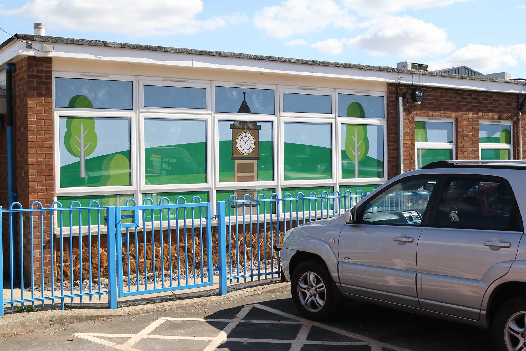Glass wall art for schools