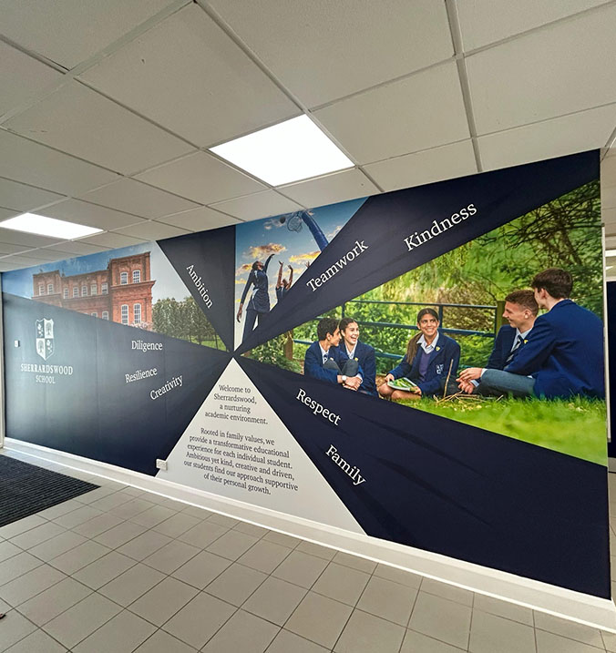 School wall art reception